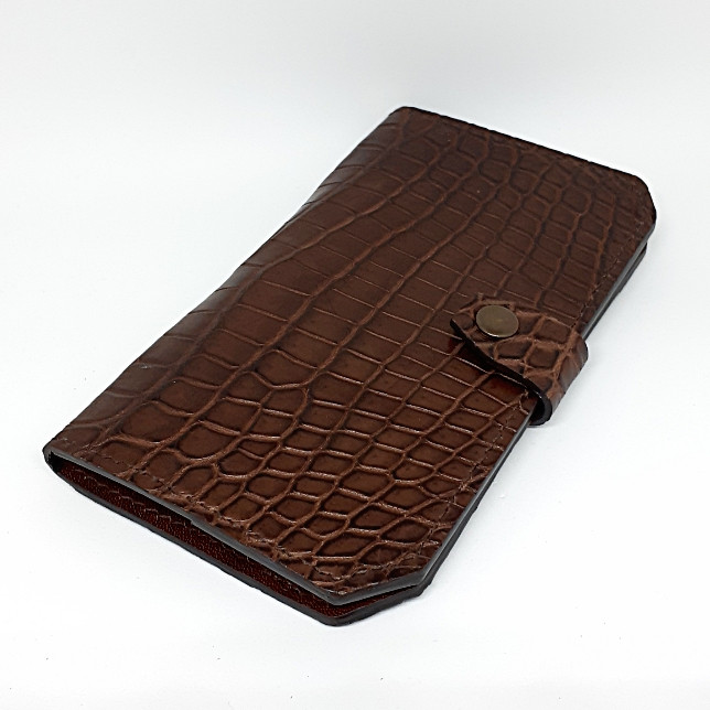 Гаманець зі шкіри крокодила (тиснення) (18х10 см), фото 1
