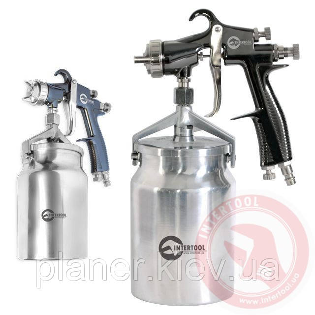 Фарборозпилювач HP PROF 1,8 мм, нижній металевий бачок 1000 мл. INTERTOOL PT-0140, фото 1