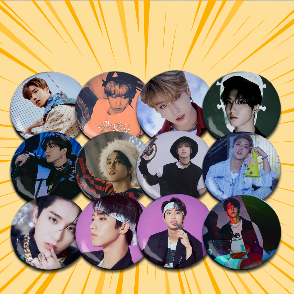Набір Значків Stray kids 12 штук Han