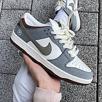 Кроссовки Nike SB Dunk Grey/White/Brown