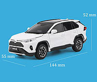 Игрушечная машинка Тойота РАВ4 белая (звук свет), Модель автомобиля Toyota RAV4 2020 масштаб 1:32