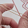 Ланцюжок золотий з анкерним плетінням тонкий 45 см, фото 2