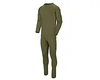 Термокостюм Helikon-tex Underwear US LVL 1-Olive Green,тактическое мужское теплое термобелье споднее олива ВСУ