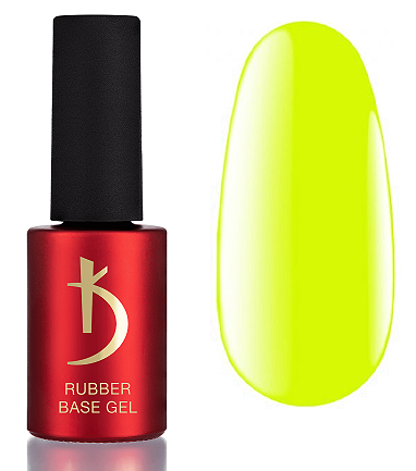 Камуфлююча база Kodi Color Rubber Base, 7 мл Neon No04 (лаймово-жовтий)