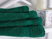 Полотенце для лица махровое 50х90 см темно-зеленое