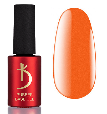 Камуфлююча база Kodi Color Rubber Base, 7 мл Neon No13 (насичений оранж із шимером), фото 1