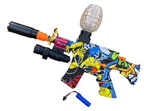 Автомат гелевий із глушником на акумуляторі орбізи що світяться лазерний приціл дуло світитися колір графіті