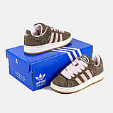 Жіночі кросівки на хутрі Adidas Campus Beige Black Fur, фото 8