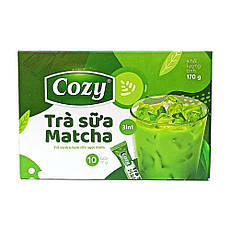 Зелений чай Матча Латте 3 в 1 (матча+вершки+цукор) 170гр. (10*17 г) Cozy, В'єтнам, фото 2