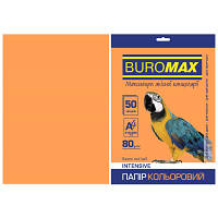 Бумага Buromax А4, 80g, INTENSIVE orange, 50sh (BM.2721350-11)