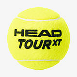 Нові м'ячі Head TOUR XT для великого тенісу 4 м'ячі в банці, фото 3
