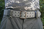 Ремінь офіцерський польовий (стропа + шкіра) олива 130 см, фото 9