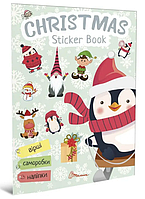 Новорічні книги для дітей Christmas sticker book Ялинка Веселі забавки для дошкільнят Талант Книга дитяча новорічна