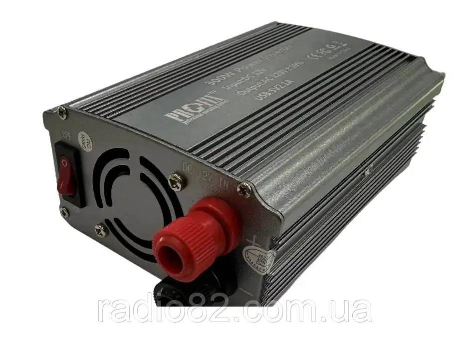 Інвертор 12V 220V ProFix 300 W (макс.600W) + USB 5V, 2.1A