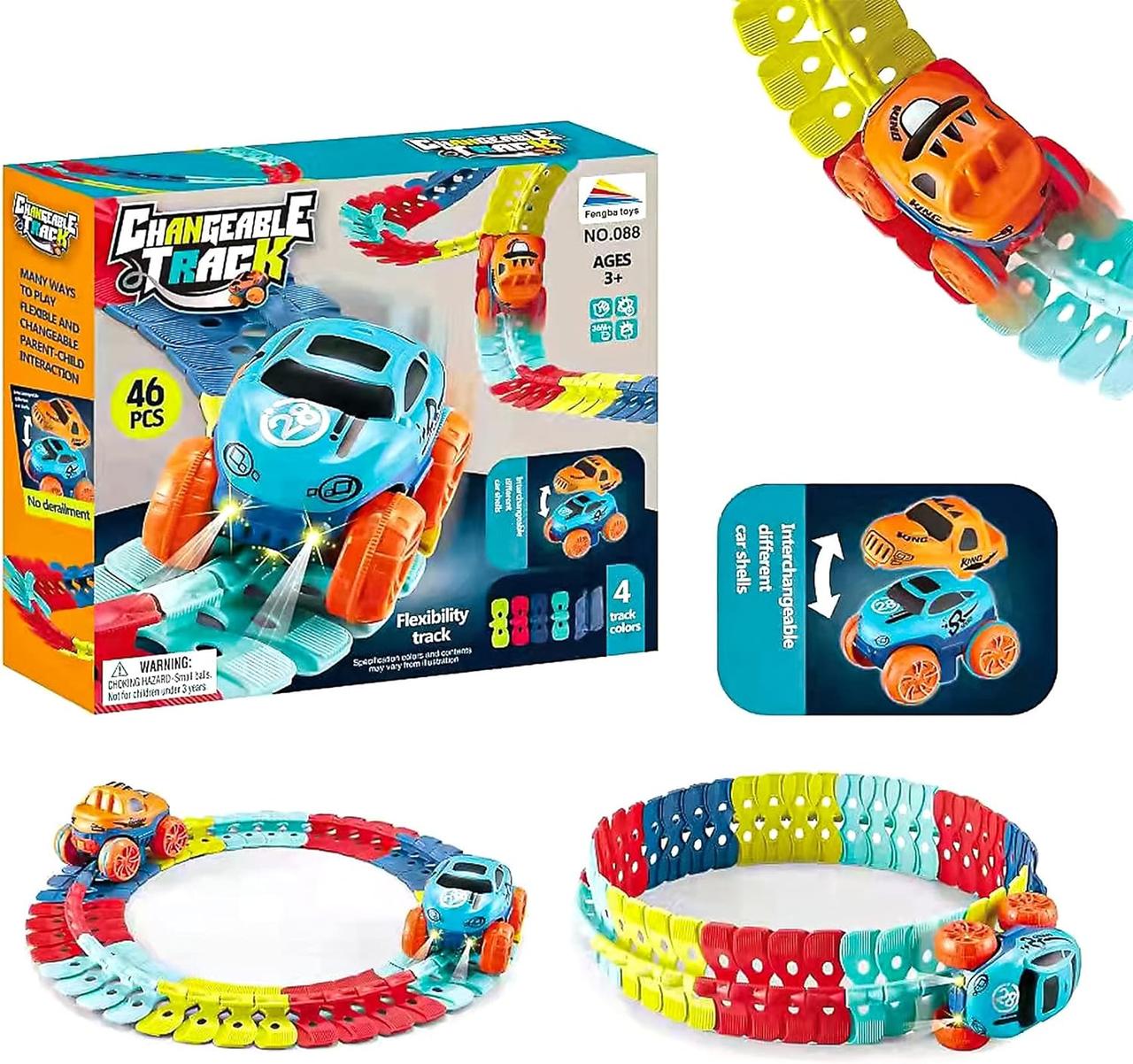 Автомобільна перегонова траса з автомобілем Cheangeble Track 46 pcs, фото 1