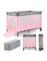 Дорожнє дитяче ліжечко 2в1 з сумкою для транспортування в комплекті MoMi BELOVE LOZE00016 рожеве