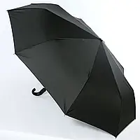 Большой мужской зонт Lamberti 9 Спиц крюк черный (полный автомат) арт. 73770