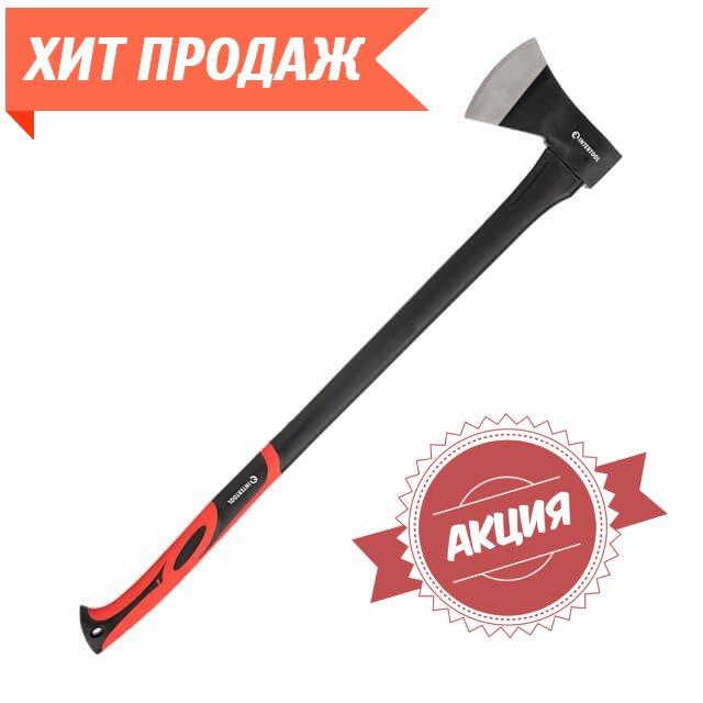 Сокира сталева 1250 г, ручка з фібергласу ІНТЕРТУЛ