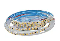 Світлодіодна стрічка smd 2835 120led/м 12v ip20 нейтральний білий (6500К) преміум на синьому термоскотчі