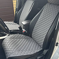 Накидки, чехлы на сиденья Ford Fusion (Форд Фьюжн), передние 1+1, экокожа ромбы перфорация