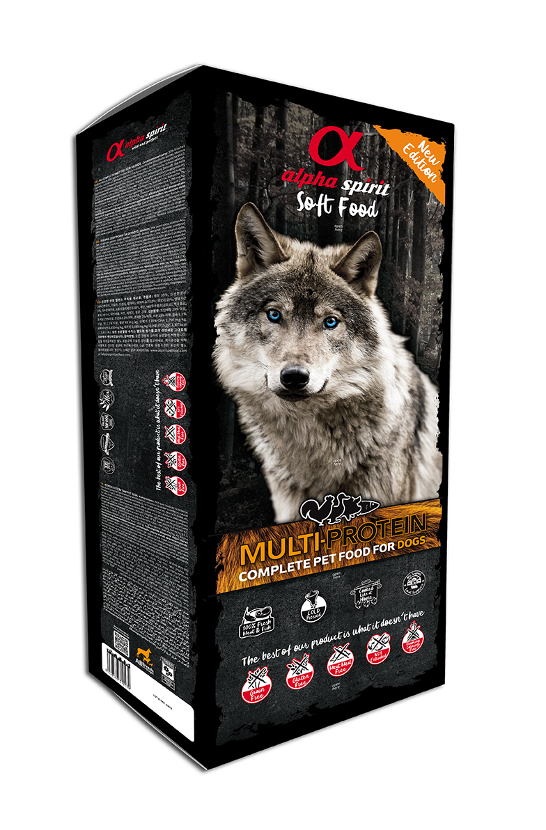 Корм для собак напіввологий Alpha Spirit Multiprotein Box беззерновий (200г х45) 9 кг (as3001209)