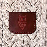 Кишенька для сумки "Філін". Бордо, фото 2