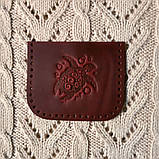 Кишенька з тисненням "Черепаха". Бордо, фото 2