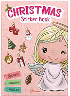 Новорічні книги для дітей Christmas sticker book Віршики до свят Веселі забавки для дошкільнят Книга дитяча новорічна