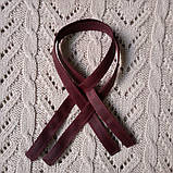 Пришивні ручки для сумки 2 х 70 бордового кольору, фото 2