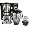 Стаціонарний блендер із кавомолкою та м'ясорубкою зі скляною чашею 3в1 Zepline ZP-069 склянка для смузі 2000 Вт, фото 2