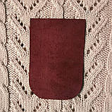 Клапан для мини сумки 12*18 "Ромбик". Бордо, фото 2