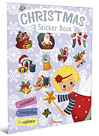 Новорічні книги для дітей Christmas sticker book Пісні про Святого Миколая Веселі забавки для дошкільнят Книга дитяча новорічна