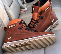 Зимові шкіряні черевики на хутрі CAT Rider Expedition