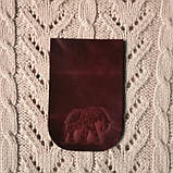 Клапан для міні сумки 12*18 "Слон". Бордо, фото 3