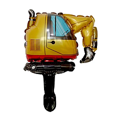 Фольгована міні куля екскаватор, 35 на 35 см