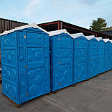 Туалет-кабінка вуличний синій, пластиковий біотуалет для вулиці та дачі, фото 6