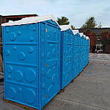 Туалет-кабінка вуличний синій, пластиковий біотуалет для вулиці та дачі, фото 5
