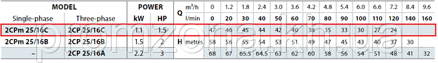 Насос поливочный,центробежный Pedrollo 2CPm 25/16C - фото 2 - id-p353355907