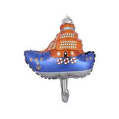 Фольгована міні куля кораблик, 41 на 35 см