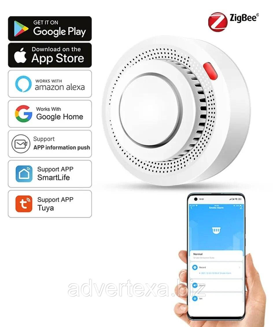 Розумний детектор диму Tuya ZigBee, захист від диму, пожежний захист для домашньої системи безпеки через програму Smart Life