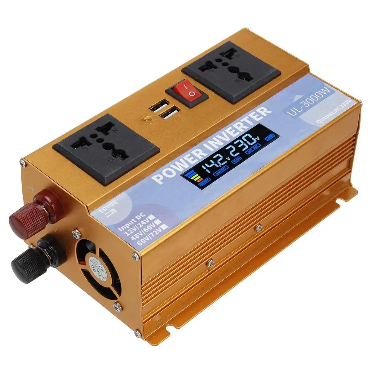 Інвертор 12V/24V у 220 V UL-3000W + LCD