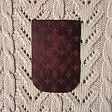 Клапан для міні сумки 12*18 "Лилиї". Бордо, фото 3