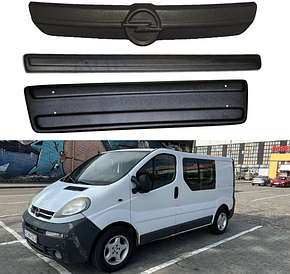Зимові заглушки решіток радіатора та бампера Opel Vivaro 2001-2006 (ВСЕ 3 шт)