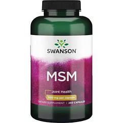 Метилсульфонілметан Swanson MSM 500 mg 250 Caps