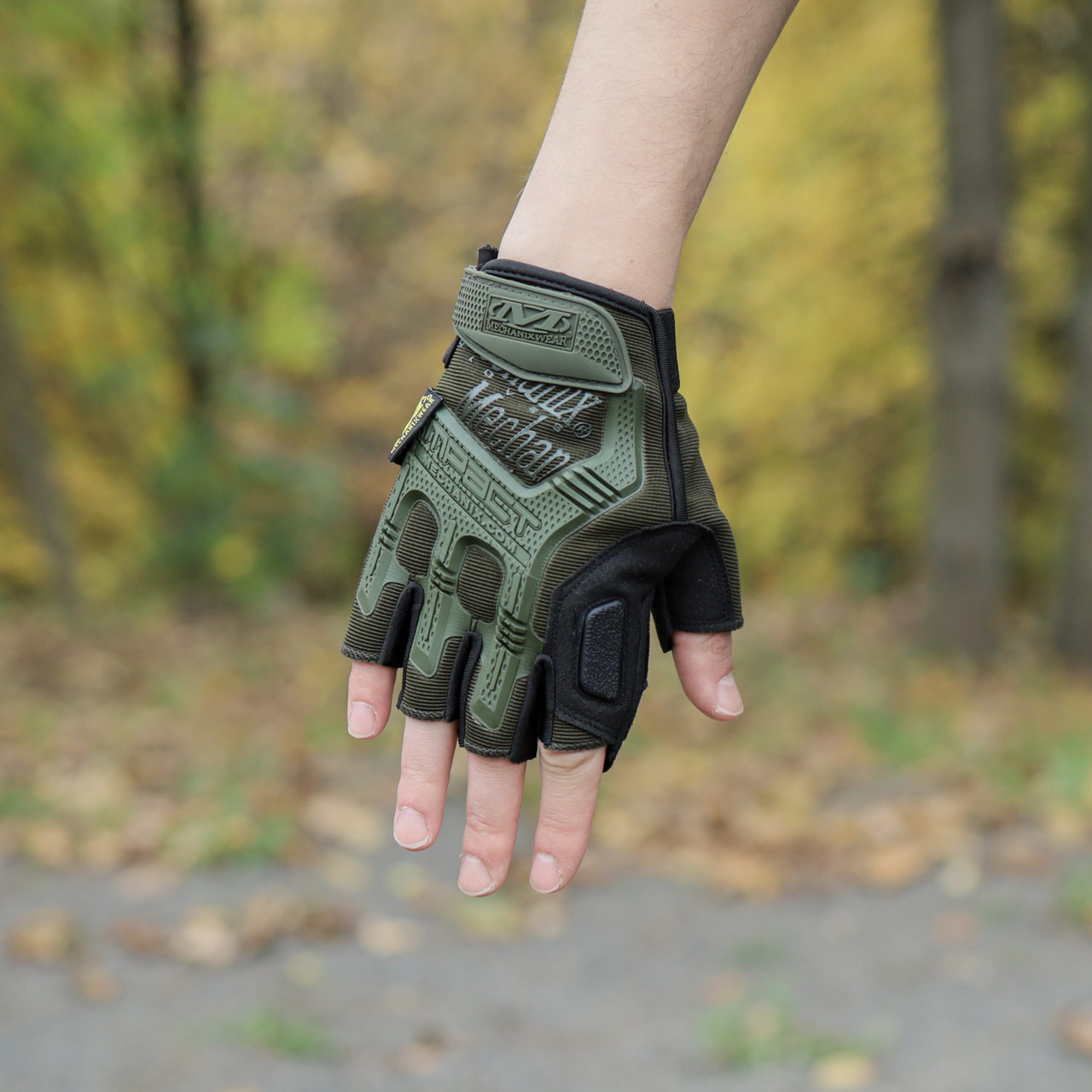 Штурмові рукавиці безпалі тактичні (Хакі) Mechanix "M-Pact