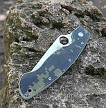 Ніж складний Spyderco Military, 24см, піксель, +paracord, фото 4