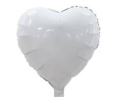 Фольгована кулька "Серце" біла 18" (45см) 1шт.
