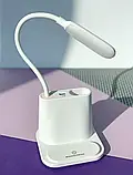 Акумуляторна настільна LED лампа Bionic Desk Lamp c USB виходом, органайзером та підставкою для смартфона, фото 7