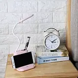 Акумуляторна настільна LED лампа Bionic Desk Lamp c USB виходом, органайзером та підставкою для смартфона, фото 9