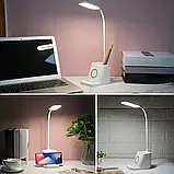 Акумуляторна настільна LED лампа Bionic Desk Lamp c USB виходом, органайзером та підставкою для смартфона, фото 8